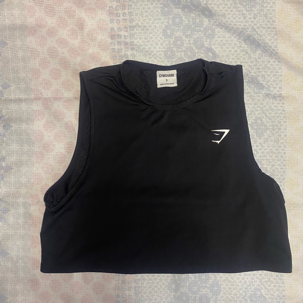 Gymshark Black Cropped Muscle Tank